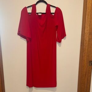 MSK NWT Size L Vibrant Red Asymmetrical Dress